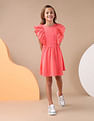U.S. Polo Assn. Kids Girls Schiffli Fit And Flare Dress