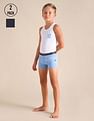 USPA Innerwear Boys Solid Cotton Spandex EKT03 Trunks - Pack Of 2