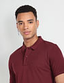 Flying Machine Short Sleeve Solid Polo Shirt