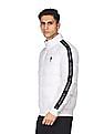 U.S. Polo Assn. Men White High Neck Solid Quilted Jacket
