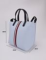 Tommy Hilfiger Solid Blue Nylon Handbag