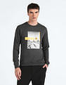 Flying Machine Crew Neck Graphic Print Sweatshirt