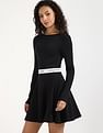 Tommy Hilfiger Cotton Boat Neck Skater Dress