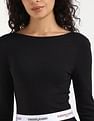 Tommy Hilfiger Cotton Boat Neck Skater Dress