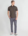 Arrow Sports Tartan Check Twill Casual Shirt