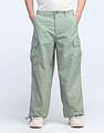 Flying Machine Cobain Loose Fit Solid Cargos
