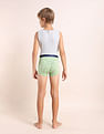 USPA Innerwear Boys Mid Rise Cotton Spandex Trunks - Pack Of 3