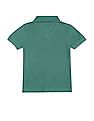 U.S. Polo Assn. Kids Boys Green Short Sleeve Brand Print Polo Shirt