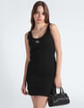 Calvin Klein Badge Ribbed Mini Dress