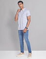 AD by Arvind Floral Print COOL-IT Real Deal Polo Shirt