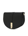 Tommy Hilfiger Solid Black Pu Sling Bag