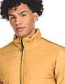 Aeropostale Men Gold Long Sleeve High Neck Jacket