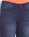 Aeropostale Blue Upturned Hem Stone Wash Denim Shorts