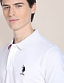 U.S. Polo Assn. Striped Hem Stretch Polo Shirt