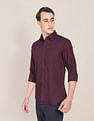 U.S. Polo Assn. Self Design Oxford Premium Cotton Casual Shirt