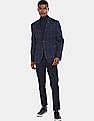 Arrow Sports Notch Lapel Check Knit Blazer