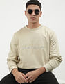 Calvin Klein Crew Neck Monogram Print Sweatshirt