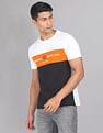 AD by Arvind Colour Block Cotton T-Shirt