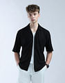 Flying Machine Oversized Fit Textured Color Of Home Shirt