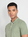 Flying Machine Short Sleeve Solid Polo Shirt
