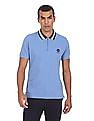 U.S. Polo Assn. Contrast Striped Collar Solid Polo Shirt