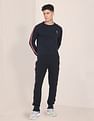 U.S. Polo Assn. Contrast Logo Striped Sleeve Sweater