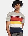 Aeropostale Men Multi Colour Crew Neck Striped T-Shirt