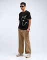 Flying Machine Abstract Print Relaxed Fit T-Shirt