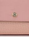 Tommy Hilfiger Logo Beige Pvc Hand Bag