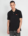 Flying Machine Solid Cotton Polo Shirt