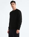 Flying Machine Crew Neck Solid Sweatshirt