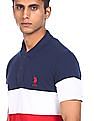 U.S. Polo Assn. Men Multicolour Short Sleeve Color Block Polo Shirt