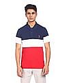 U.S. Polo Assn. Men Multicolour Short Sleeve Color Block Polo Shirt