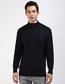 Tommy Hilfiger Cotton Cable Mock Neck Sweater