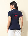 U.S. Polo Assn. Women Regular Fit Brand Printed Polo Shirt