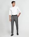 Arrow Heathered Hudson Tailored Fit Trousers