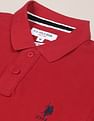 U.S. Polo Assn. Ribbed Collar Solid Polo Shirt