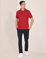 U.S. Polo Assn. Ribbed Collar Solid Polo Shirt
