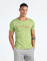 Flying Machine Graphic Print Cotton T-Shirt
