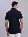 Tommy Hilfiger Mens Blue Solid Polo Shirt