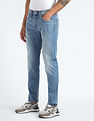 Flying Machine Slash Slim Tapered Fit Mid Rise Jeans