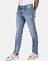 Tommy Hilfiger Men Blue Simon Skinny Fit Plush Lightly Distressed Jeans