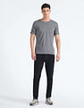 Flying Machine Mid Rise Slash Slim Tapered Fit Jeans