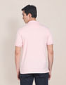 U.S. Polo Assn. Ribbed Collar Heathered Pique Polo Shirt