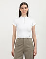 Calvin Klein Jeans Variegated Rib Half Zip Top