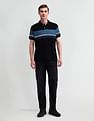 U.S. Polo Assn. Denim Co. Horizontal Striped Muscle Polo Shirt