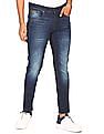 Aeropostale Men Dark Blue Skinny Fit Stone Wash Jeans