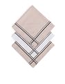 Arrow Men Striped Border Cotton Handkerchief - Pack Of 3