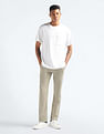 Flying Machine Relaxed Straight Heathered Trousers