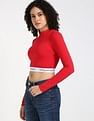 Tommy Hilfiger Regular-Fit Viscose Mock Neck Crop Top